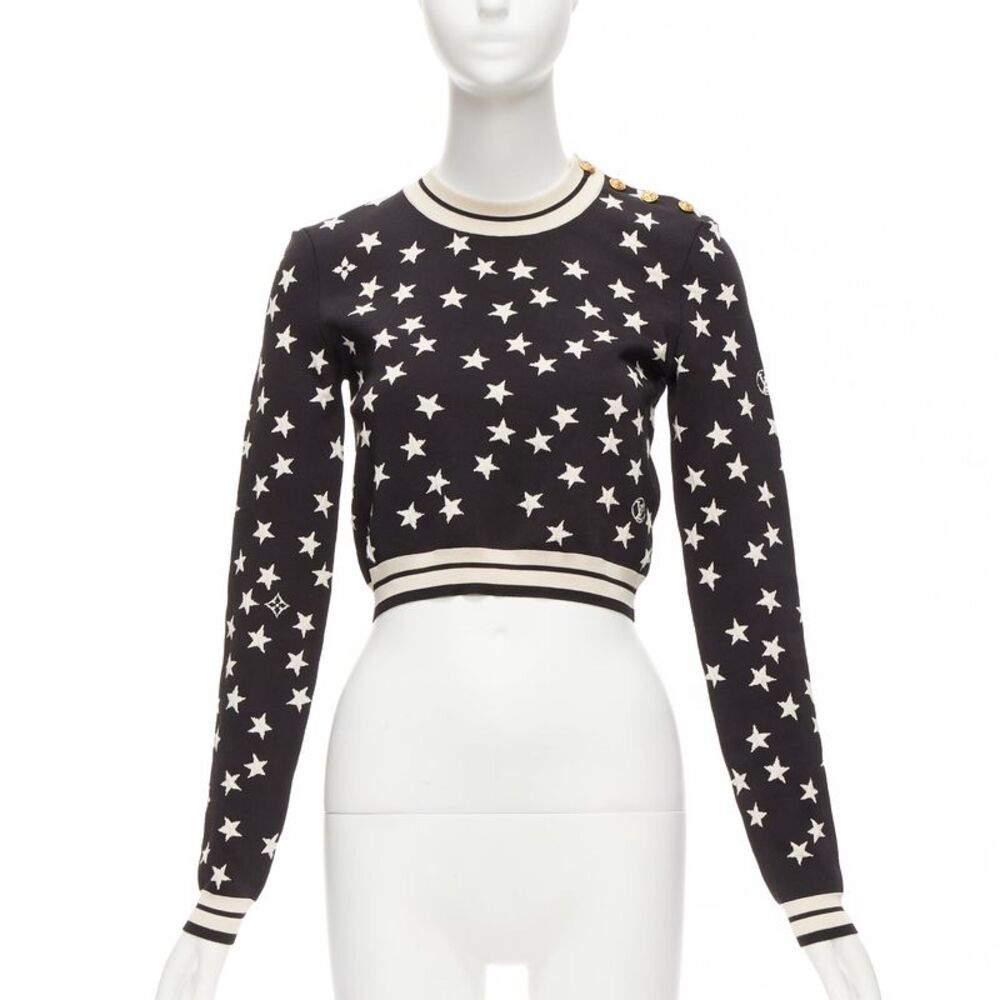 Louis Vuitton Monogram Silk Crop Sweater